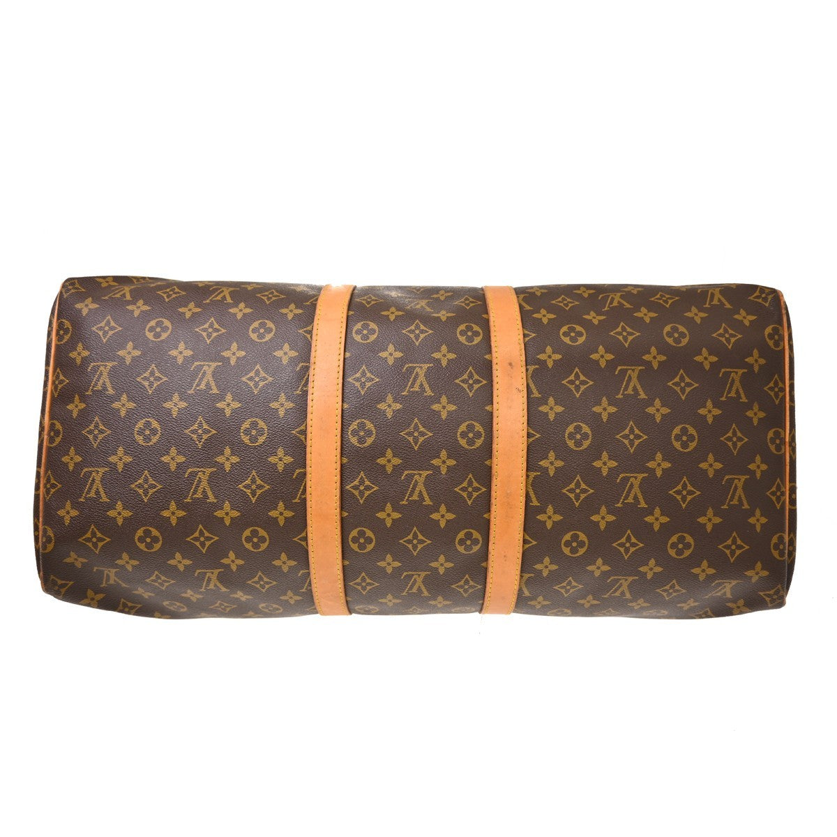 Louis Vuitton Keepall Canvas Brown Canvas Travel Bag Bag (Pre-Owned)