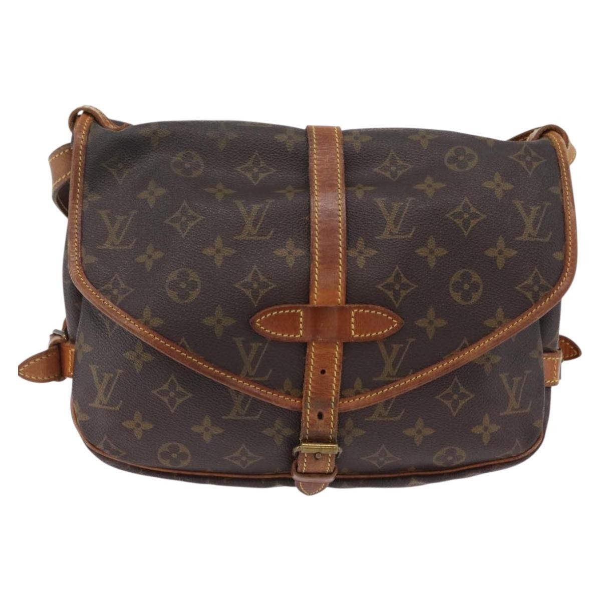 Louis Vuitton Saumur Monogram Canvas Brown Canvas Shoulder Bag Bag (Pre-Owned)