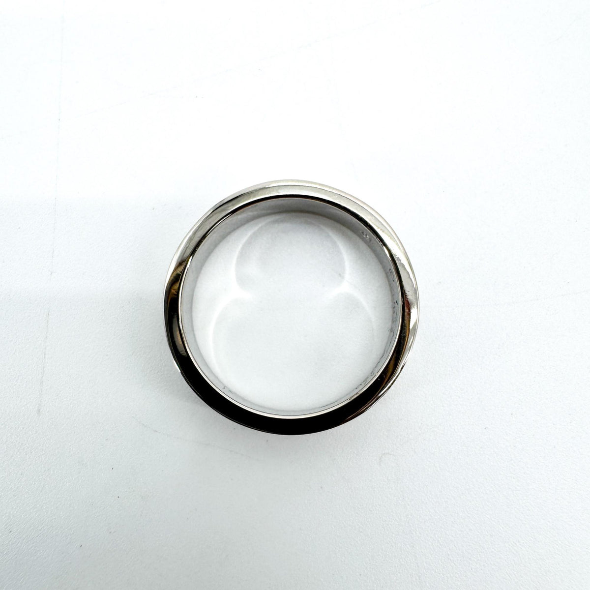 Cartier Love 3 Diamonds Band 18K White Gold With Diamond Silver Gold Ring Jewelry (Pre-Owned)