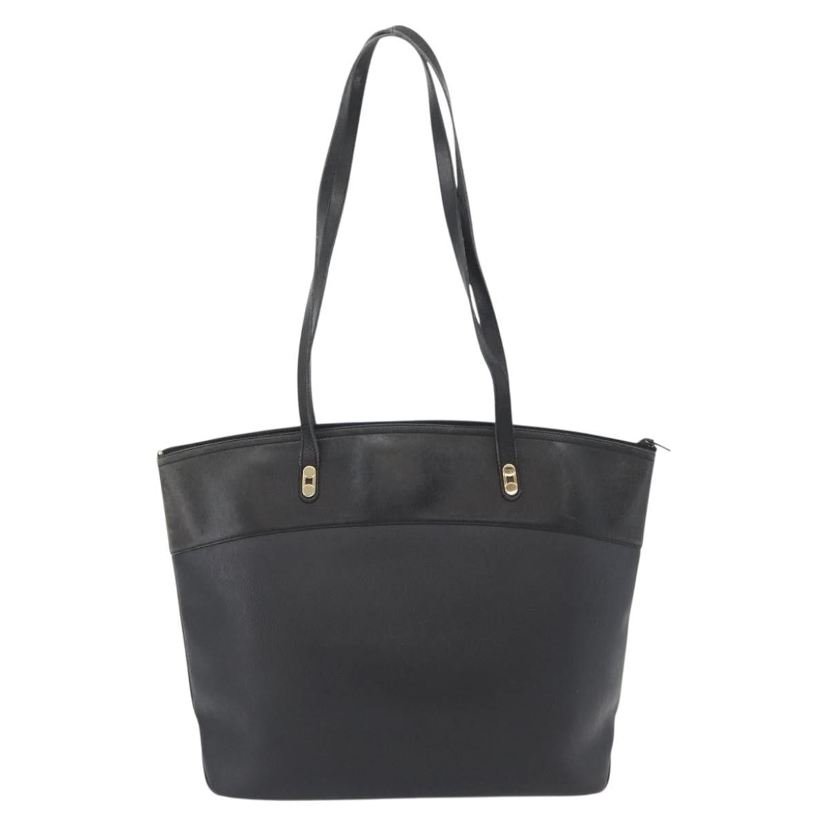Christian Dior Vintage Honeycomb Canvas Black Pvc Shoulder Bag Bag (Pre-Owned)