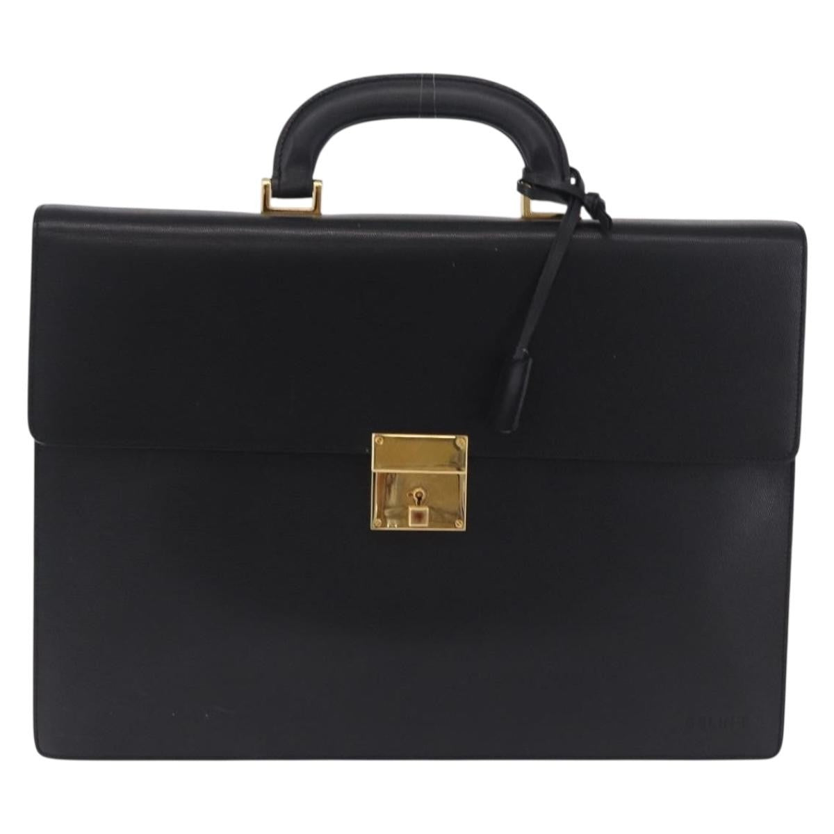 Celine Cartable Business Leather Black Leather Briefcase Bag (Pre-Owned)