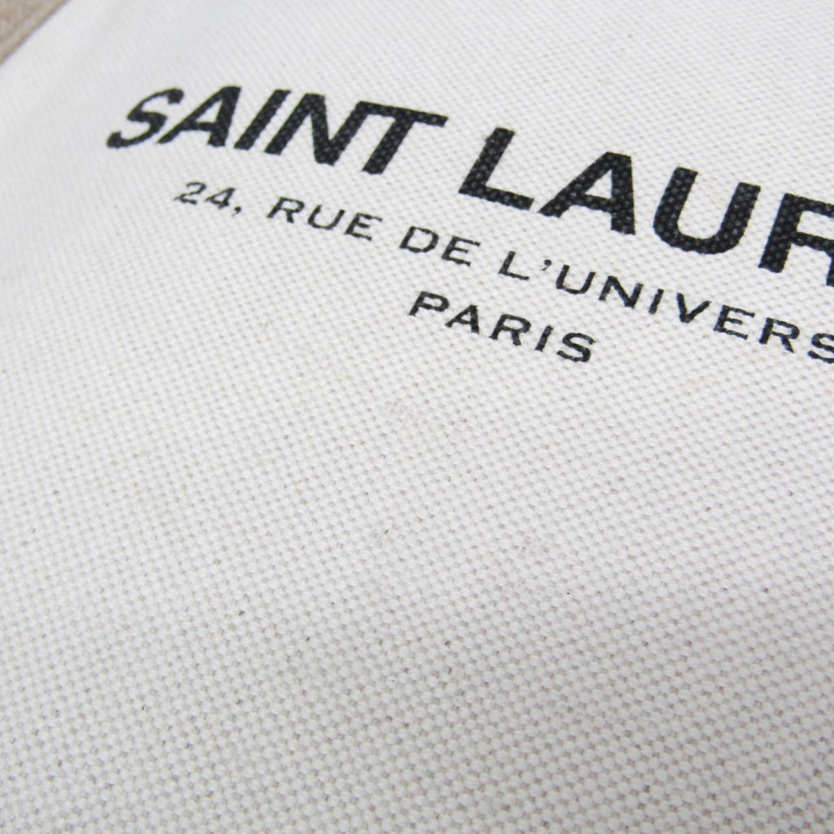 Saint Laurent Universite Flat Canvas Beige Canvas Crossbody Bag Bag (Pre-Owned)