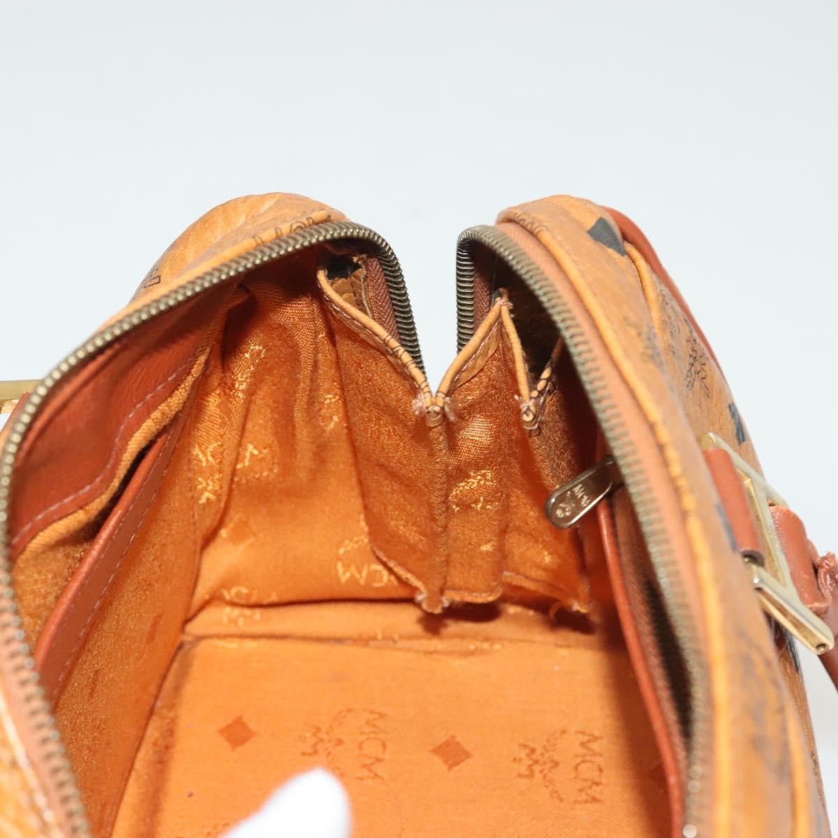 MCM Visetos Canvas And Leather Brown Canvas Bag (Pre-Owned)