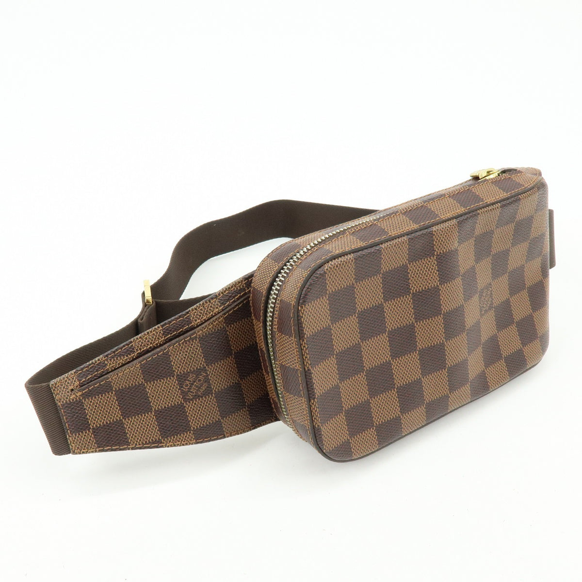 Louis Vuitton Geronimos Waist Damier Brown Canvas Shoulder Bag Bag (Pre-Owned)
