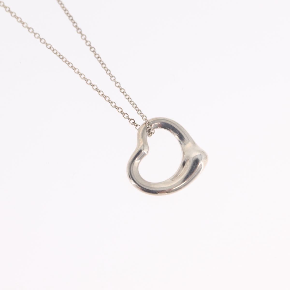 Tiffany & Co. Elsa Peretti Open Heart Pendant Sterling Silver Silver Sterling_Silver Necklace Jewelry (Pre-Owned)