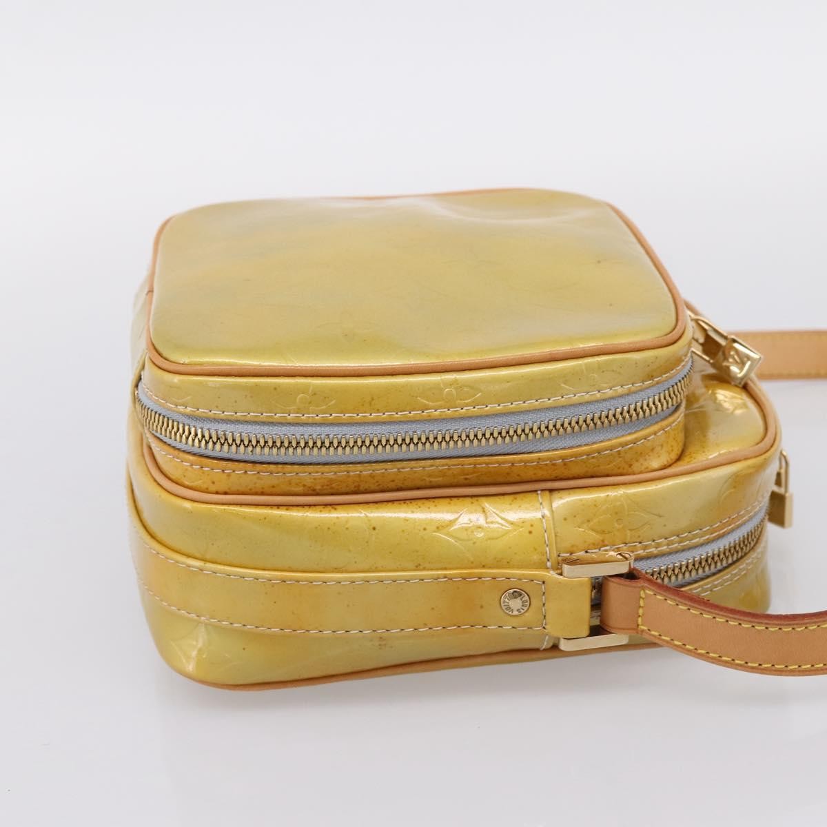 Louis Vuitton Wooster Monogram Vernis Yellow Patent_Leather Handbag (Pre-Owned)
