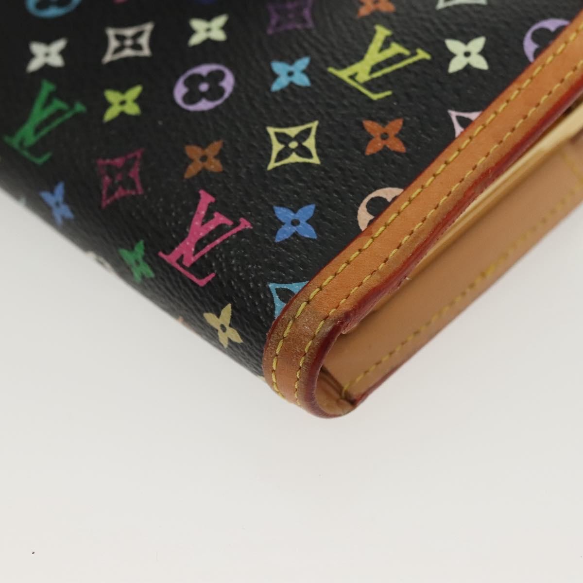 Louis Vuitton Portefeuille Viennois Monogram Canvas Black Canvas Wallets Accessory (Pre-Owned)