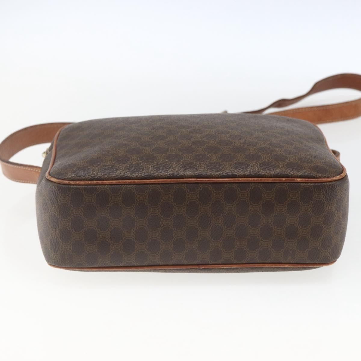 Celine Vintage Macadam Canvas Brown Canvas Shoulder Bag Bag (Pre-Owned)