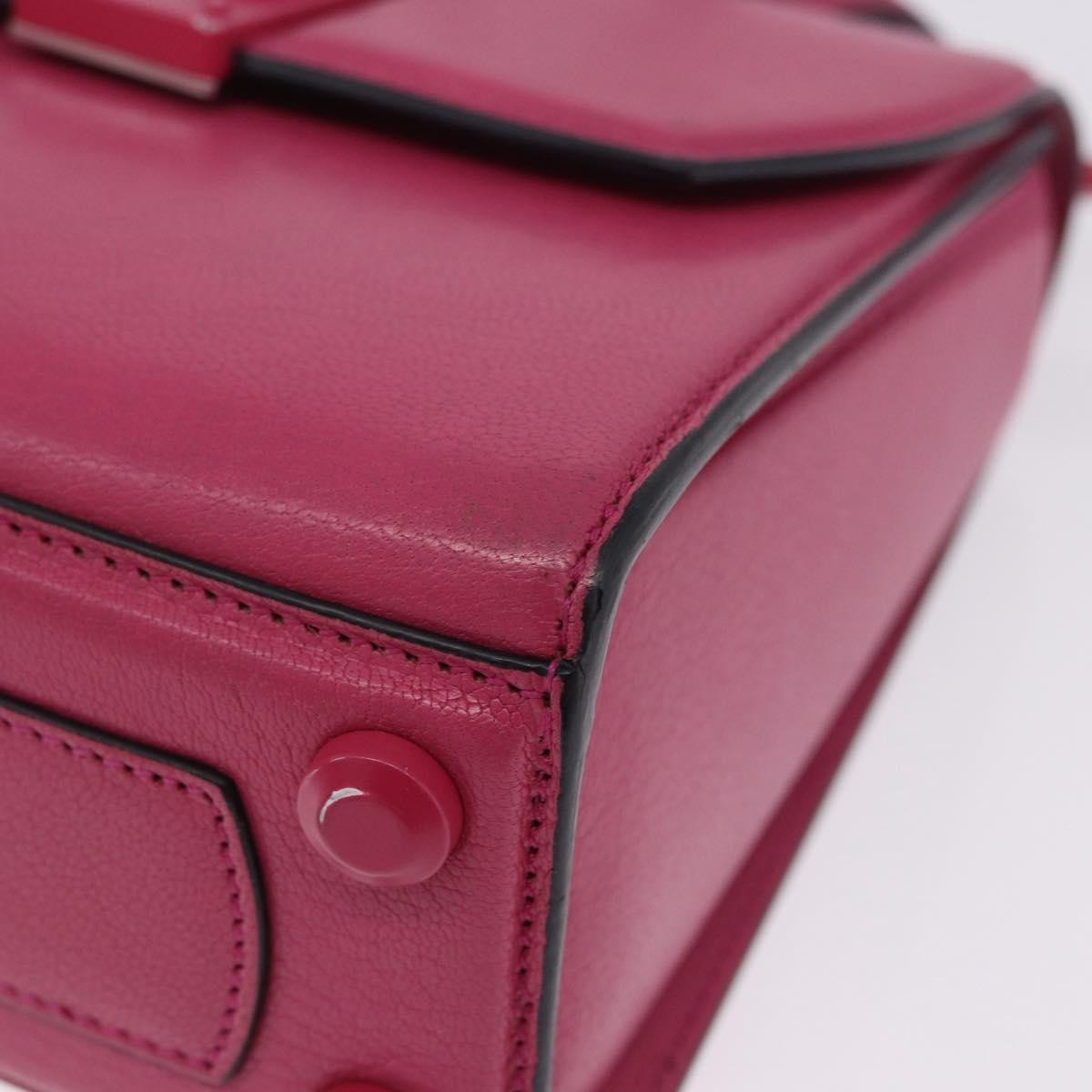 Salvatore Ferragamo Boxyz Top Handle Leather Pink Leather Handbag (Pre-Owned)