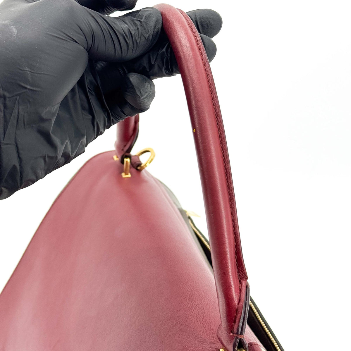 Celine Tricolor Trapeze Leather Brown Leather Handbag (Pre-Owned)