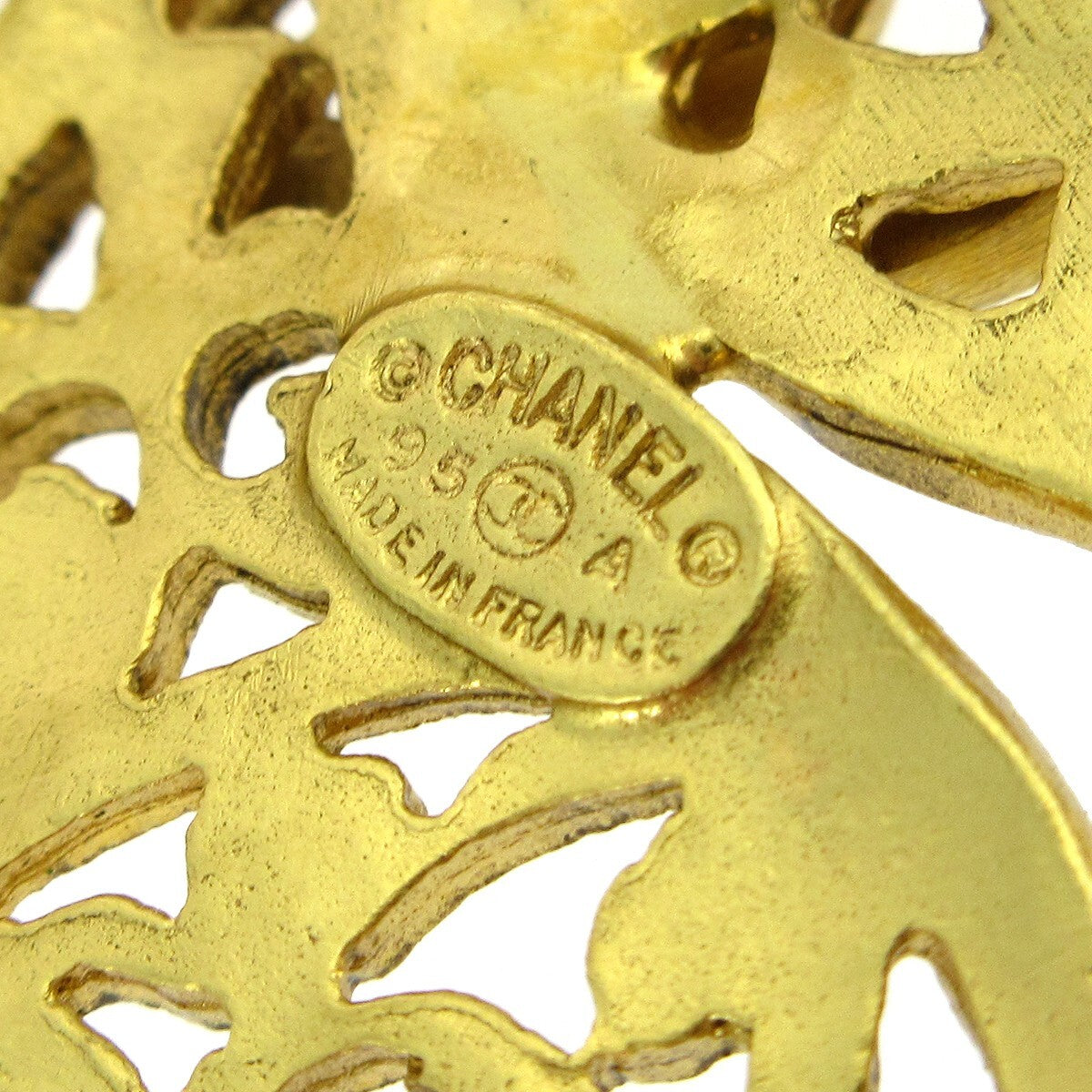 Chanel Logo Cc Gold-Plated Gold Gold_Plated Brooch Jewelry (Pre-Owned)