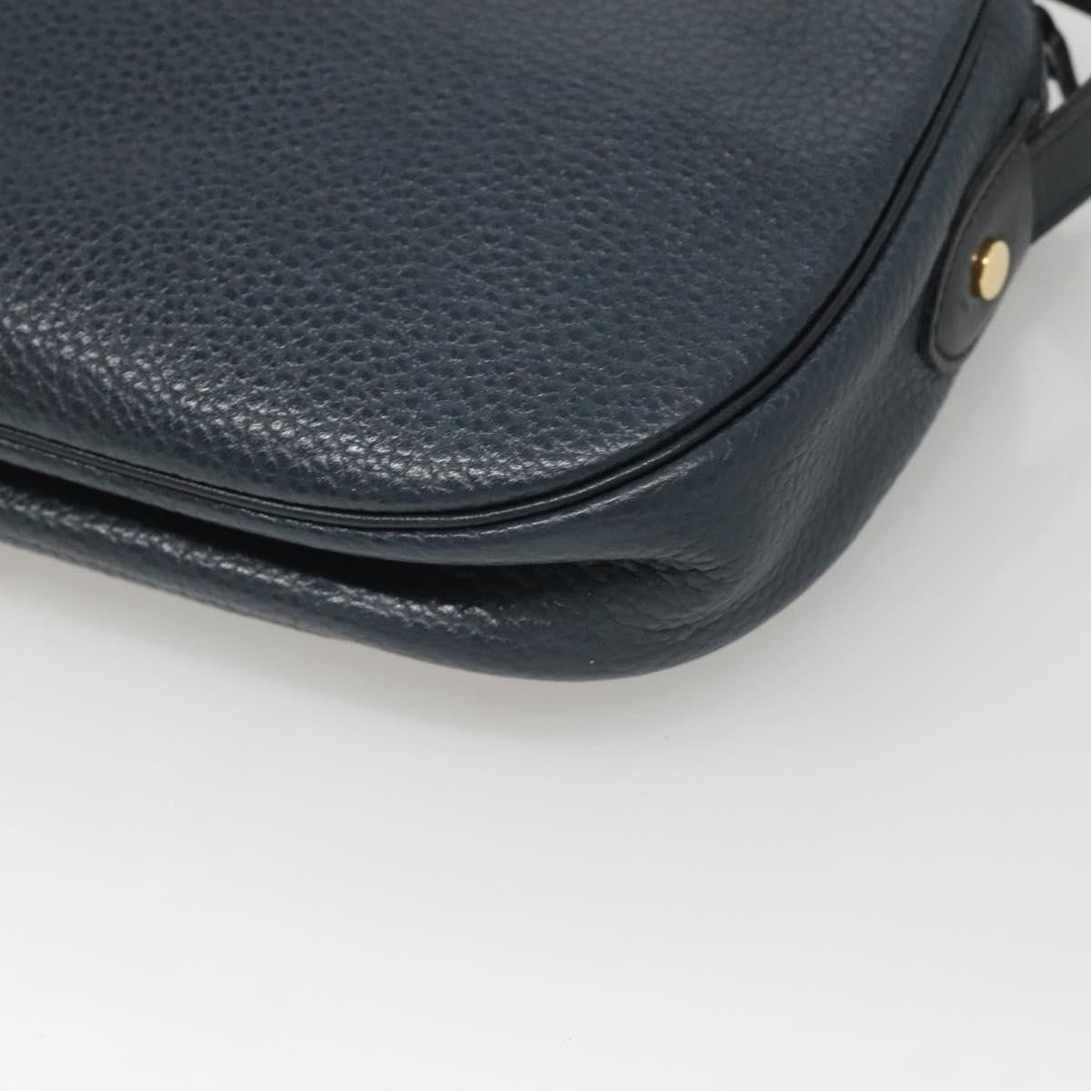 Christian Dior Vintage Leather Navy Leather Shoulder Bag Bag (Pre-Owned)