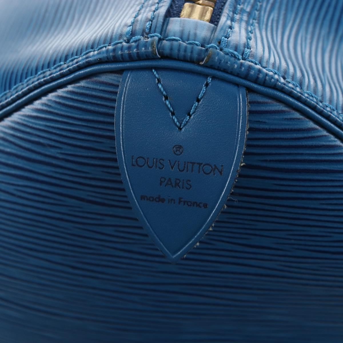 Louis Vuitton Keepall Epi Leather Blue Leather Travel Bag Bag (Pre-Owned)