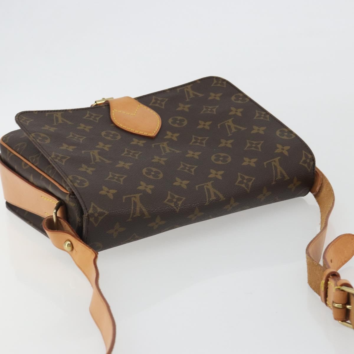 Louis Vuitton Cartouchiere Monogram Canvas Brown Canvas Shoulder Bag Bag (Pre-Owned)