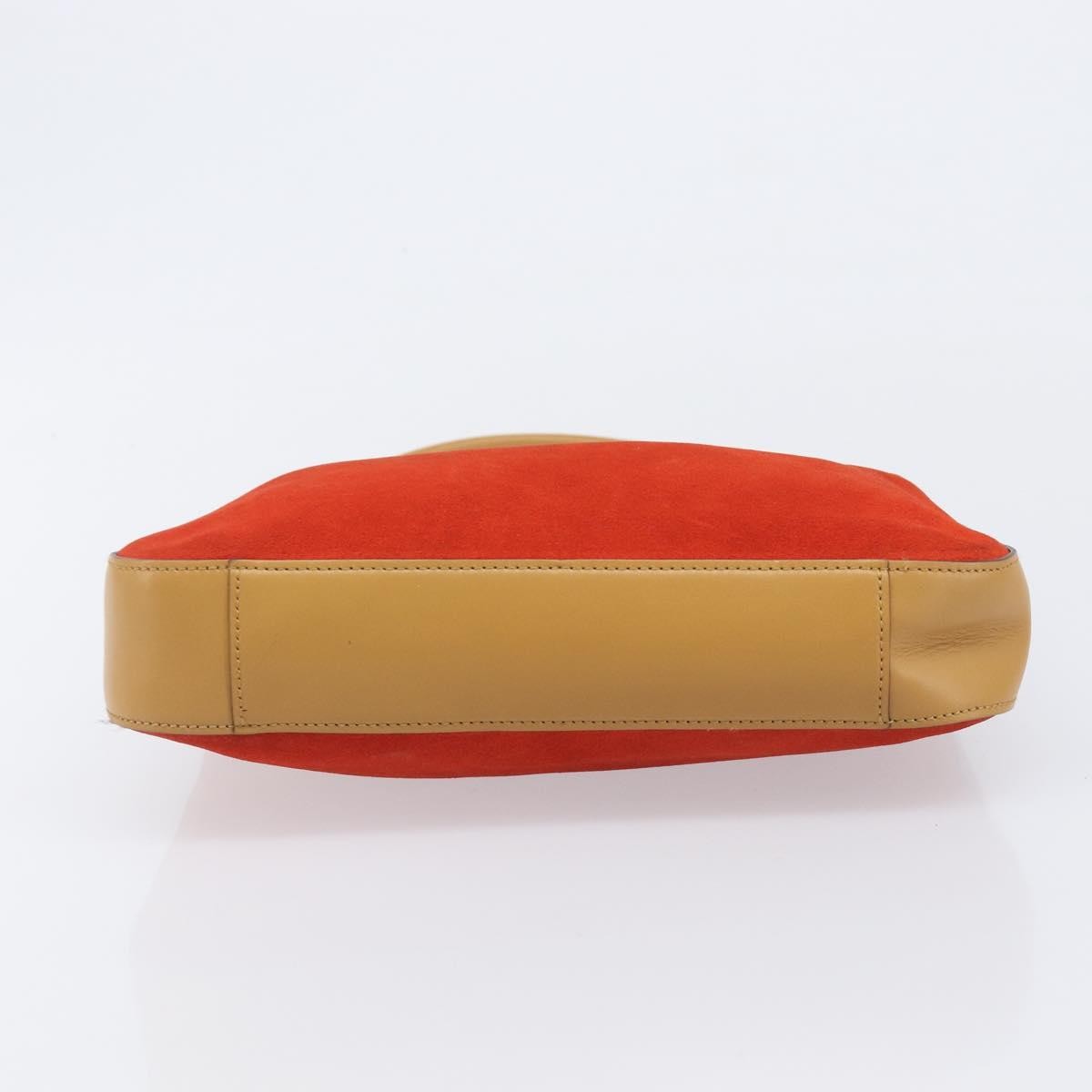 Gucci Vintage Zip Hobo Leather & Suede Red Suede Shoulder Bag Bag (Pre-Owned)