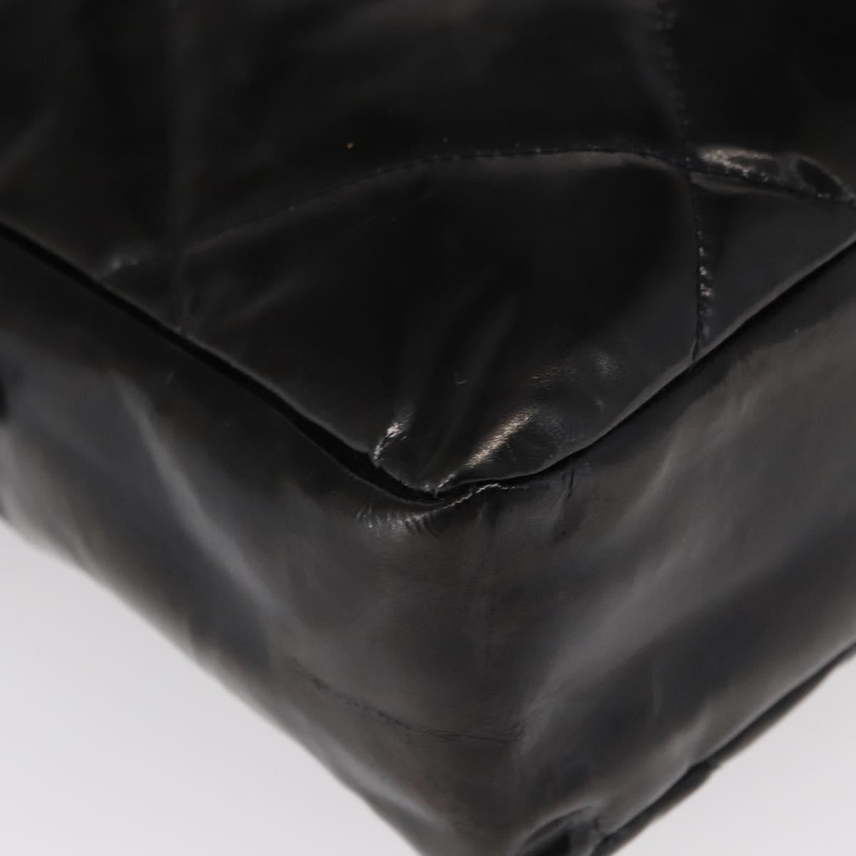 Chanel Vintage Enamel Black Patent_Leather Shoulder Bag Bag (Pre-Owned)