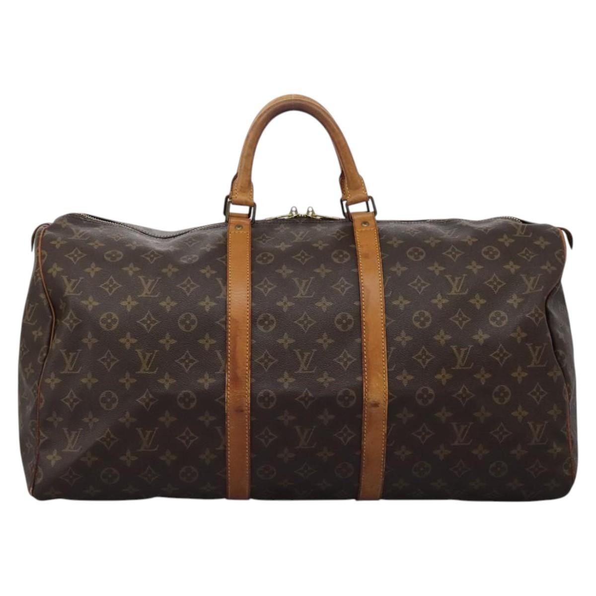 Louis Vuitton Keepall Monogram Canvas Brown Canvas Travel Bag Bag (Pre-Owned)
