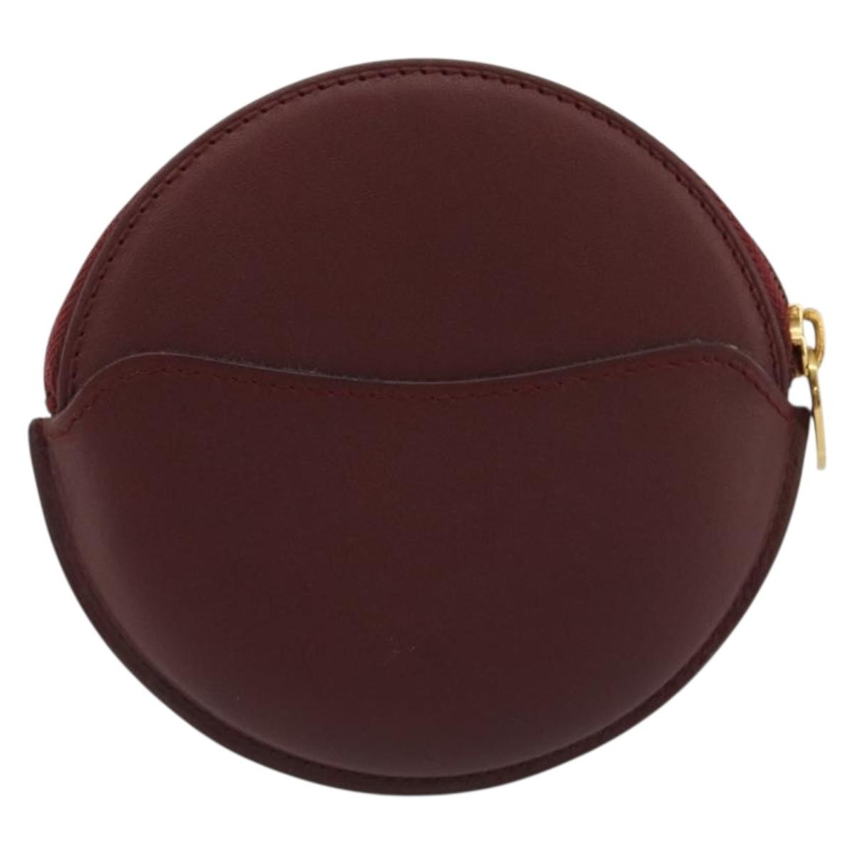 Cartier Must De Cartier Leather Burgundy Leather Wallets Accessory (Pre-Owned)