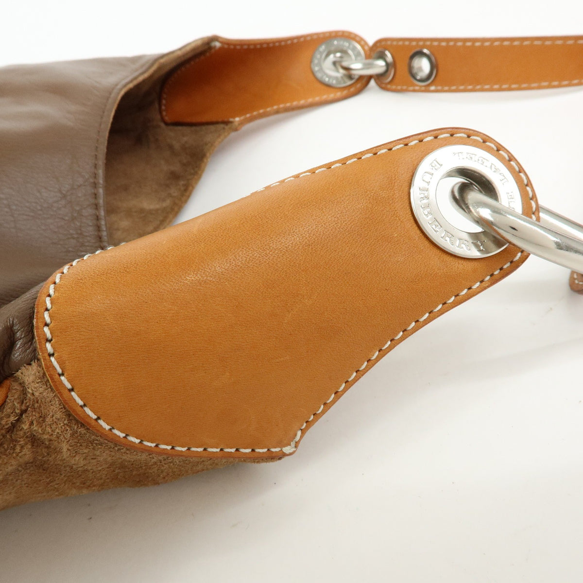 Burberry Blue Label Suede Brown Suede Shoulder Bag Bag (Pre-Owned)