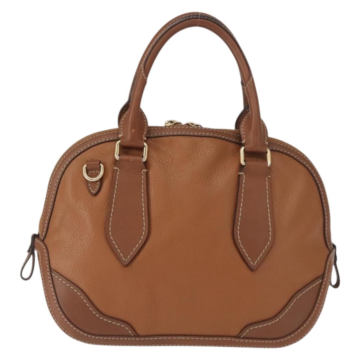 Burberry Orchard Smooth Leather Brown Leather Handbag (Pre-Owned)