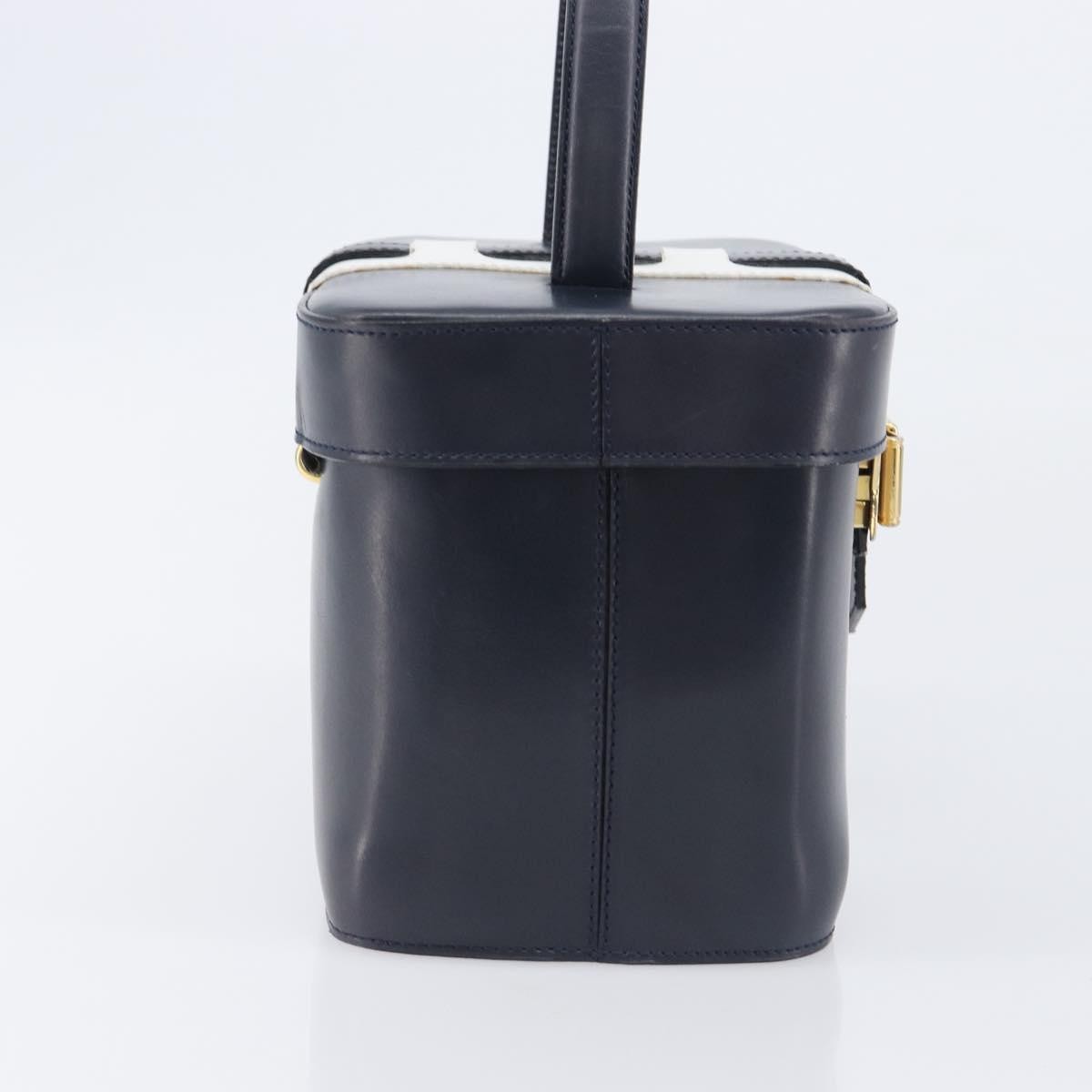 Celine Handbag Leather Navy Leather Handbag (Pre-Owned)