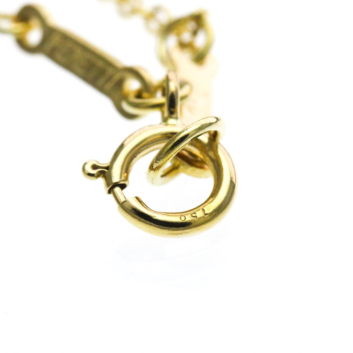 Tiffany & Co. Elsa Peretti Open Heart Pendant 18K Yellow Gold Gold Yellow_Gold Necklace Jewelry (Pre-Owned)