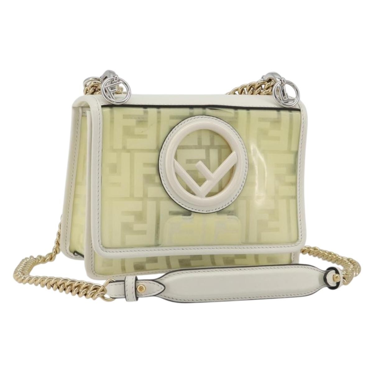 Fendi Kan I F Zucca Pu Clear Canvas Shoulder Bag Bag (Pre-Owned)