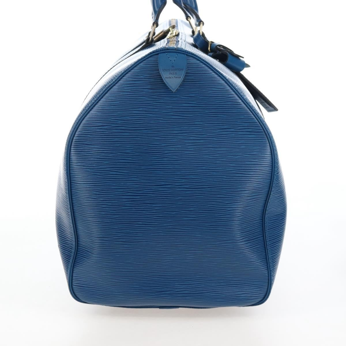 Louis Vuitton Keepall Epi Leather Blue Leather Travel Bag Bag (Pre-Owned)