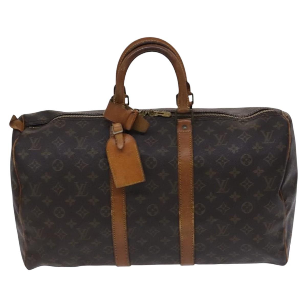 Louis Vuitton Keepall Monogram Canvas Brown Canvas Travel Bag Bag (Pre-Owned)