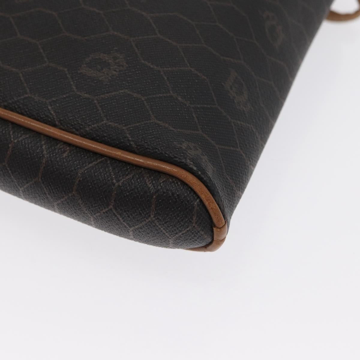 Christian Dior Vintage Honeycomb Canvas And Leather Black Canvas Shoulder Bag Bag (Pre-Owned)
