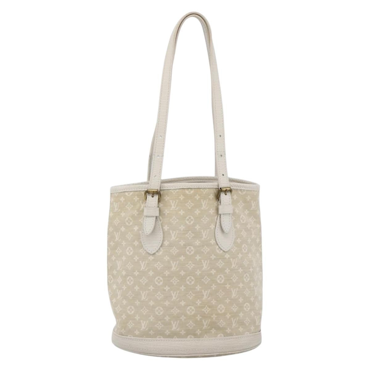 Louis Vuitton Petit Bucket Mini Lin Beige Canvas Shoulder Bag Bag (Pre-Owned)