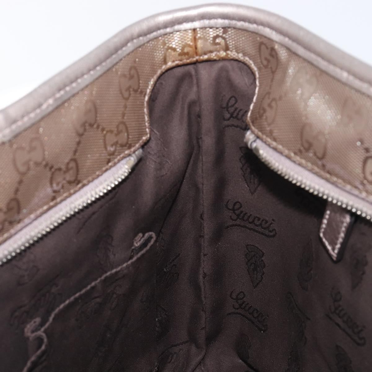 Gucci Tote Gg Imprime Silver Canvas Tote Bag Bag (Pre-Owned)