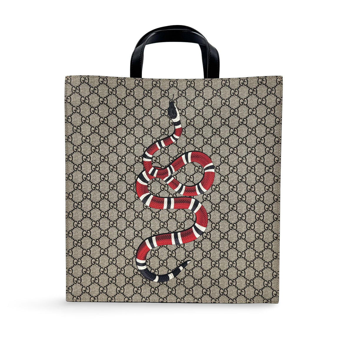 Gucci Convertible Soft Open Printed Gg Coated Canvas Beige Canvas Tote Bag Bag (Pre-Owned)