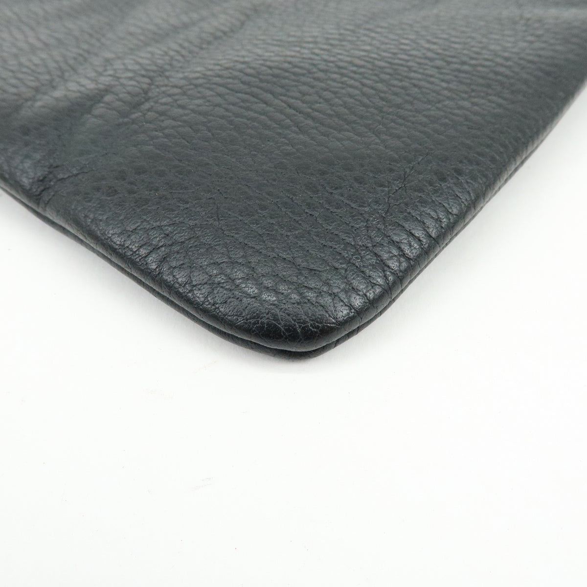Gucci Bamboo Zip Pouch (Outlet) Leather Black Leather Clutche & Pouche Bag (Pre-Owned)