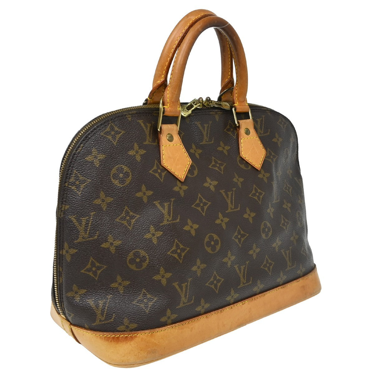Louis Vuitton Alma Monogram Canvas Brown Canvas Handbag (Pre-Owned)
