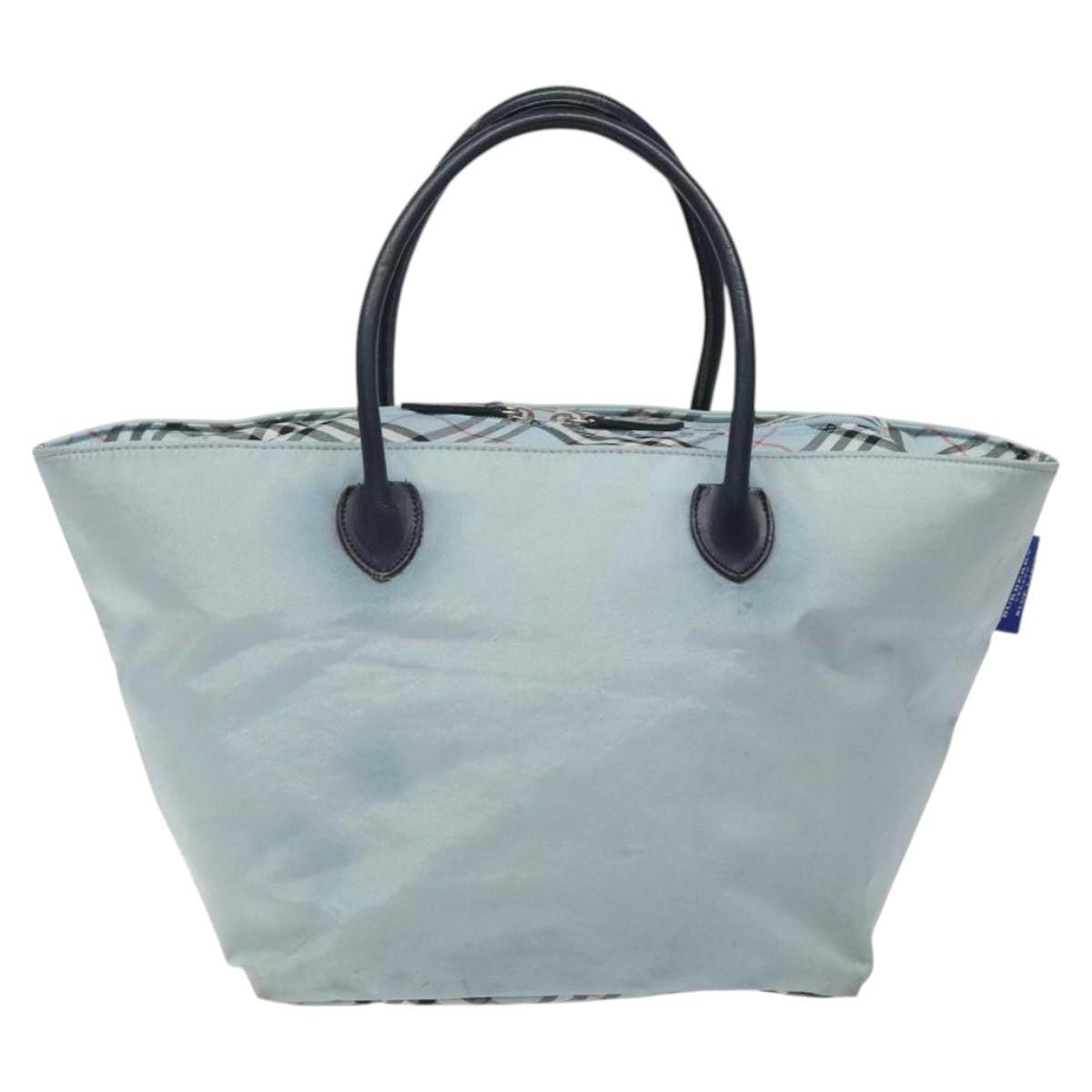Burberry Nova Check Blue Label Nylon Blue Nylon Handbag (Pre-Owned)