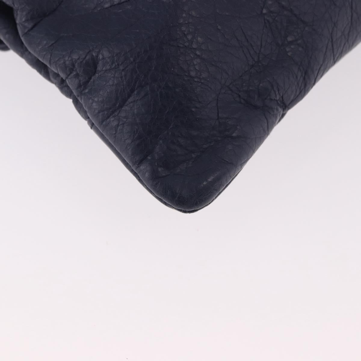 Balenciaga Classic Studs Envelope Strap Clutch Leather Navy Leather Clutche & Pouche Bag (Pre-Owned)