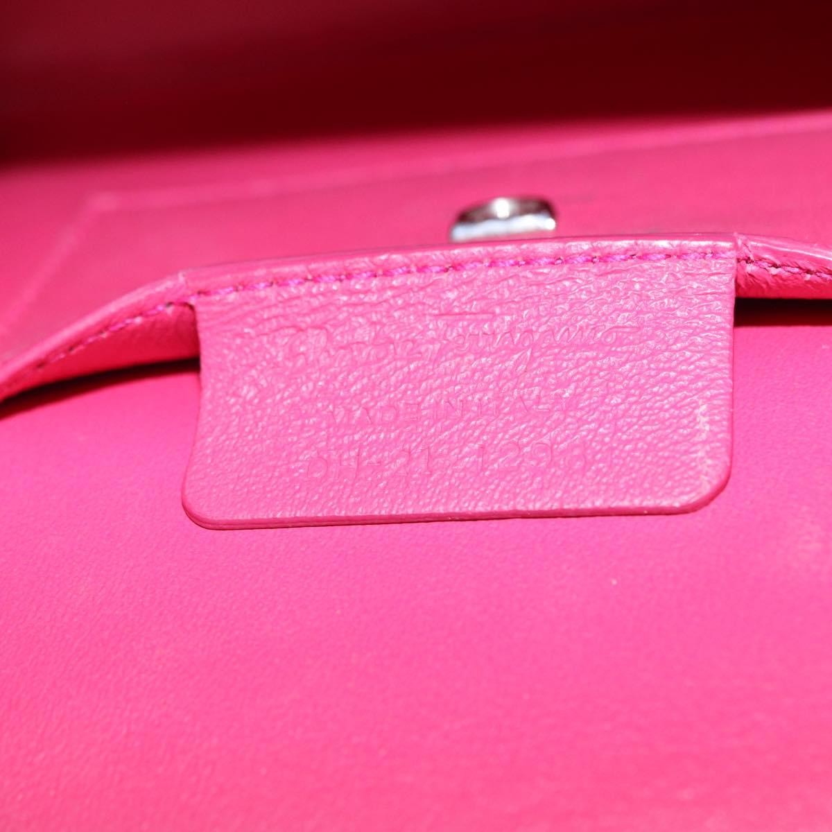 Salvatore Ferragamo Boxyz Top Handle Leather Pink Leather Handbag (Pre-Owned)