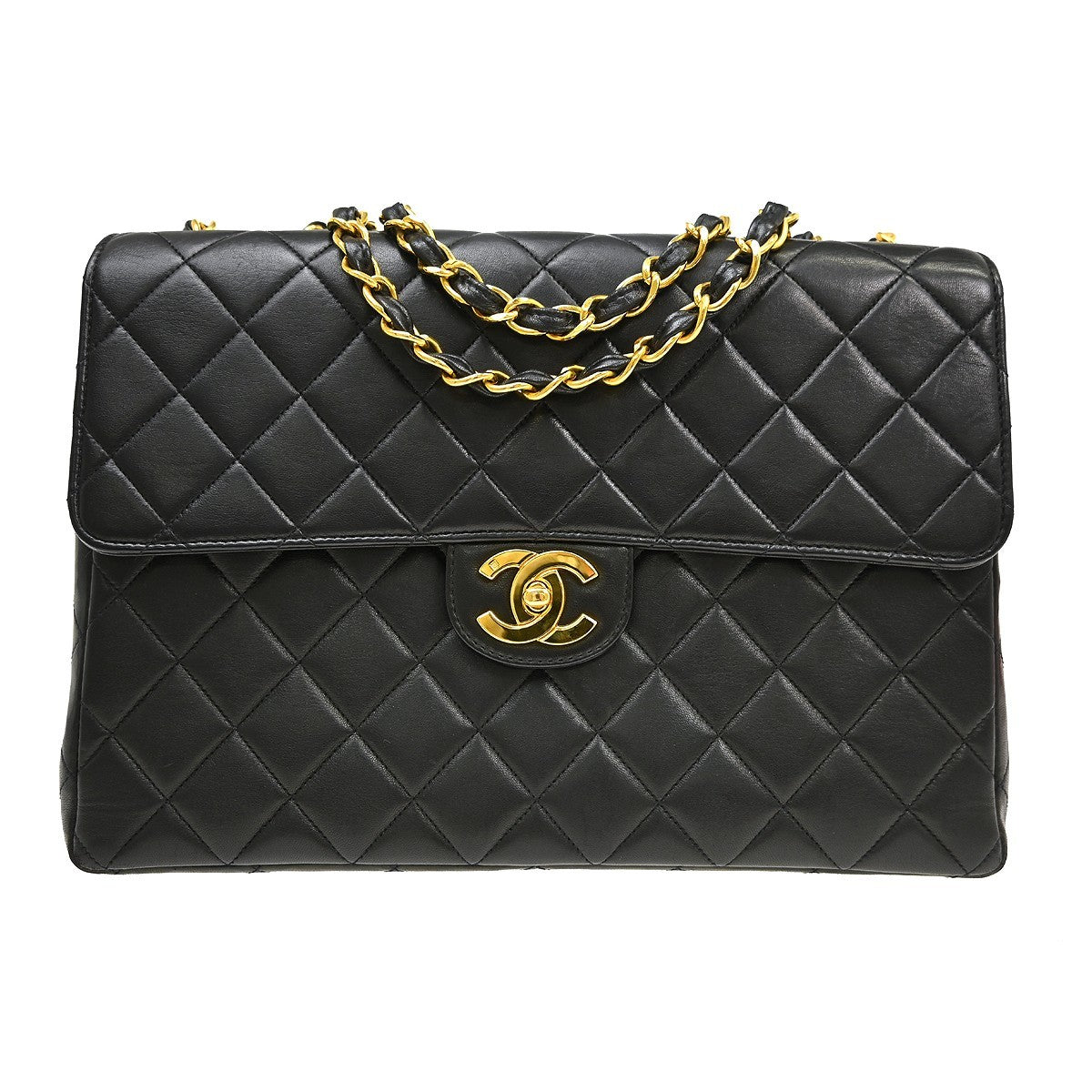Chanel Chanel Sac Jumbo Caviar Noir Caviar Black Leather Shoulder Bag Bag (Pre-Owned)