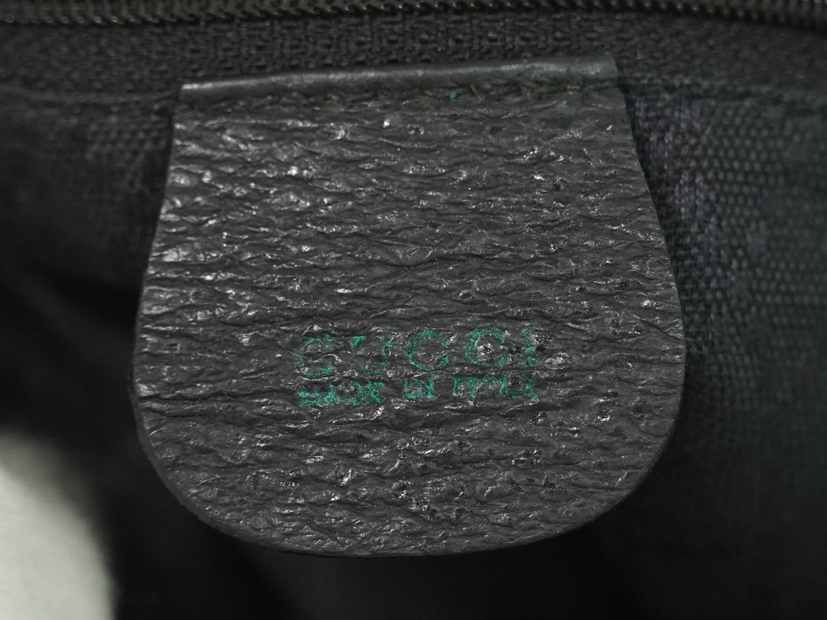 Gucci Vintage Bamboo Suede Black Suede Backpack Bag (Pre-Owned)