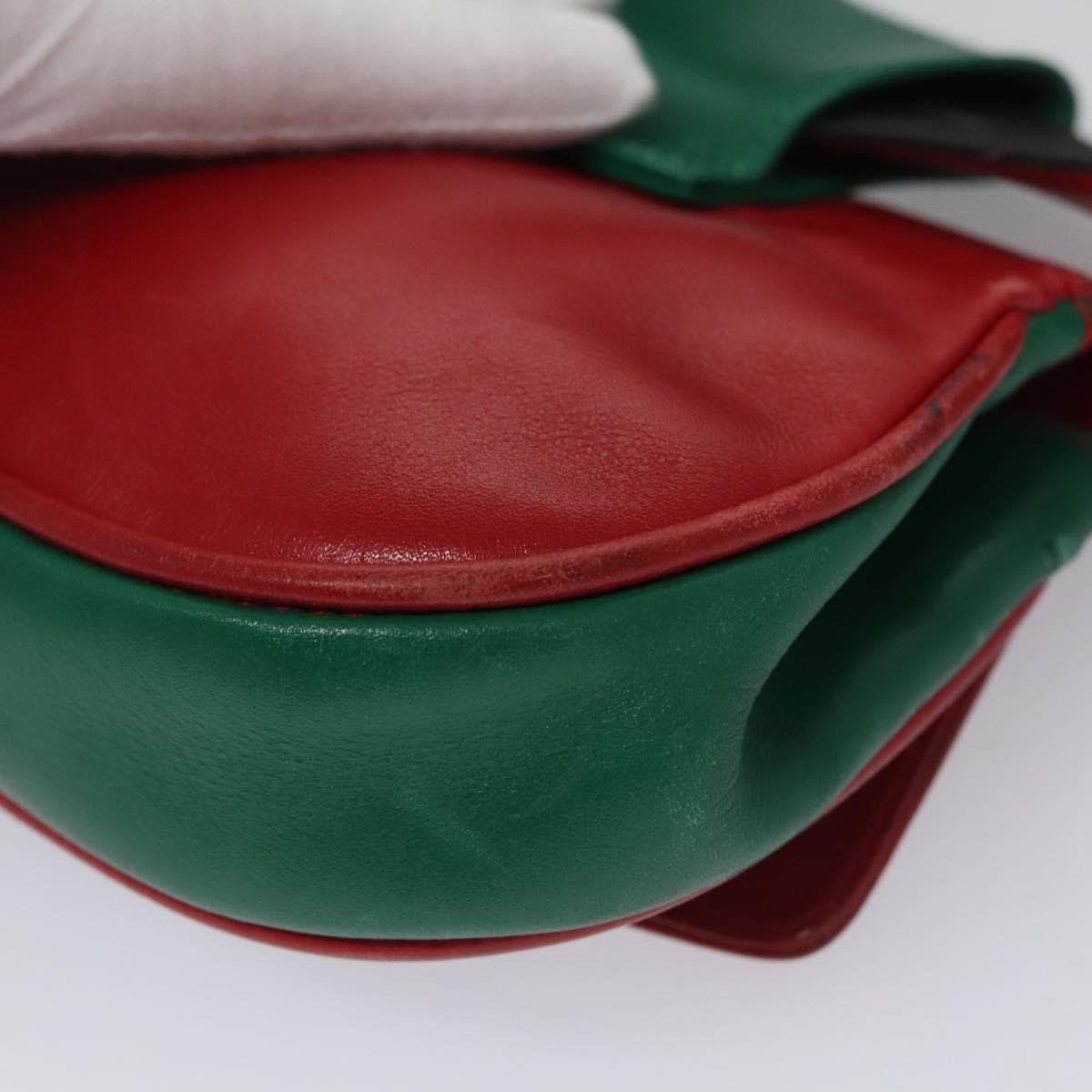 Salvatore Ferragamo Gancini Waist Leather Red Leather Clutche & Pouche Bag (Pre-Owned)