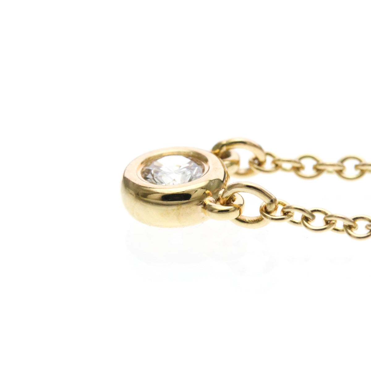 Tiffany & Co. Elsa Peretti Diamonds By The Yard Pendant 18K Rose Gold And Diamond Gold Pink_Gold Necklace Jewelry (Pre-Owned)