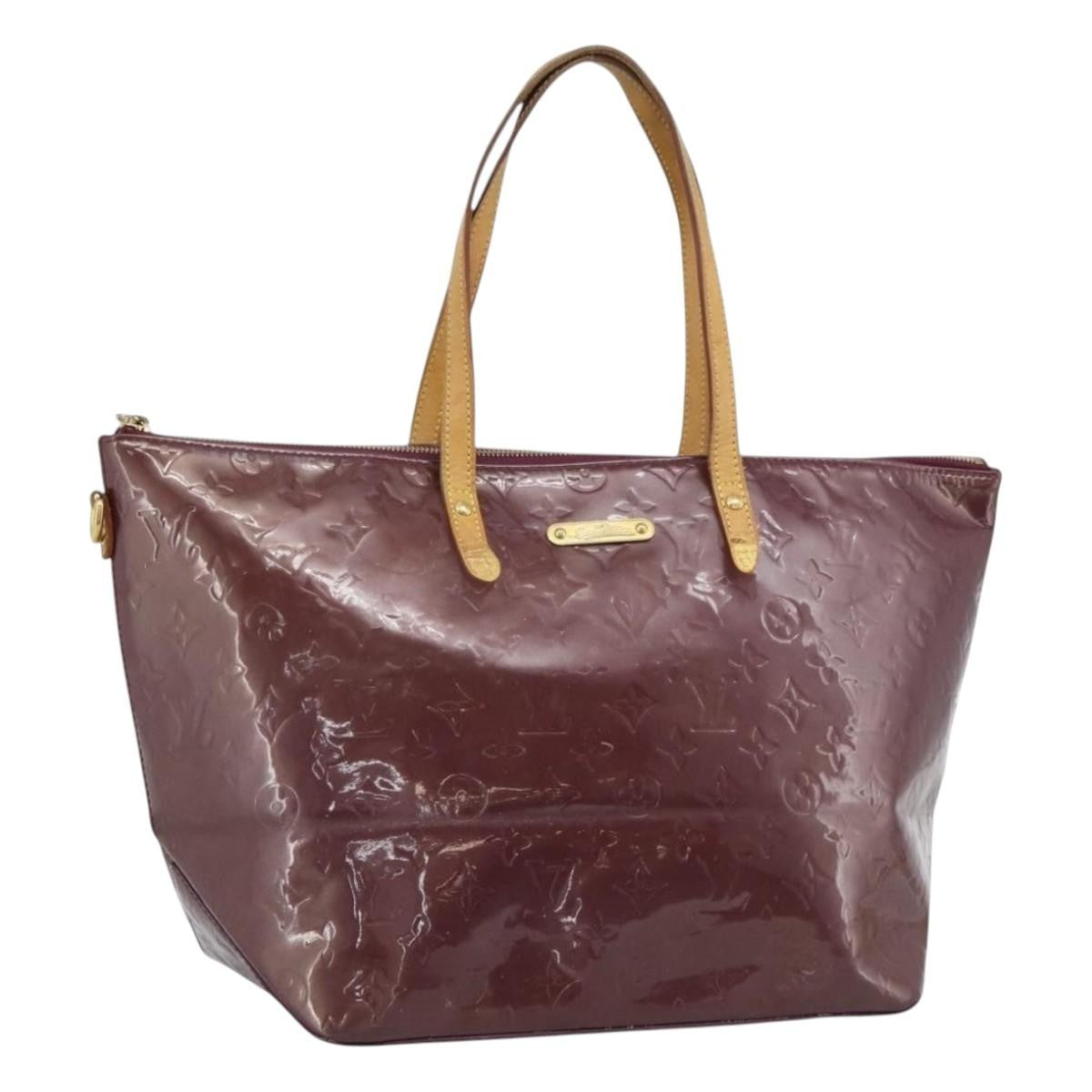 Louis Vuitton Bellevue Monogram Vernis Purple Patent_Leather Tote Bag Bag (Pre-Owned)