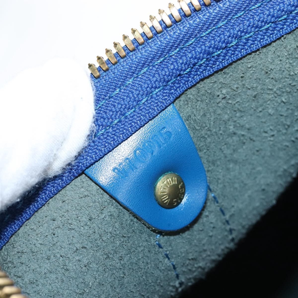 Louis Vuitton Keepall Epi Leather Blue Leather Travel Bag Bag (Pre-Owned)