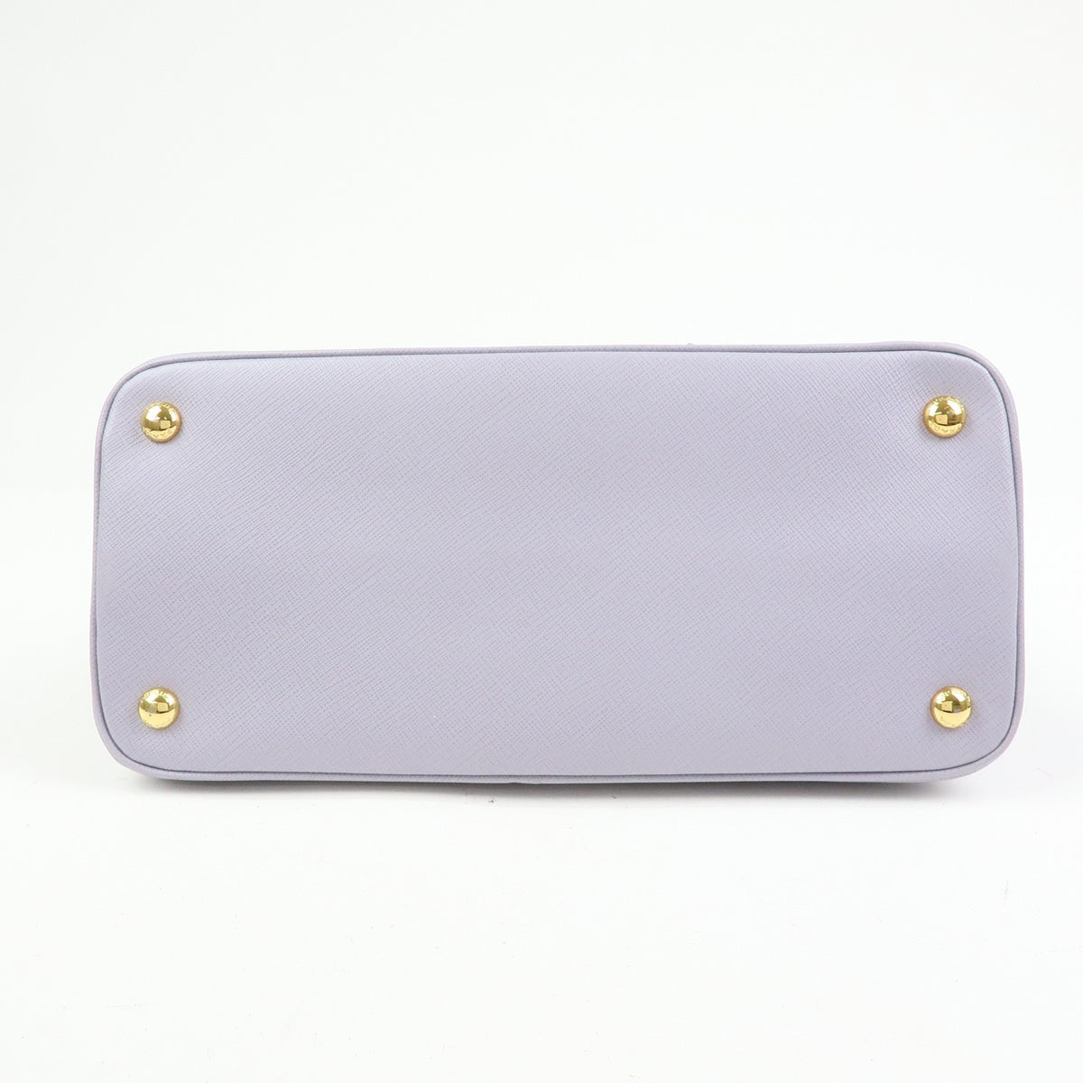 Prada Open Promenade Saffiano Leather Purple Leather Handbag (Pre-Owned)
