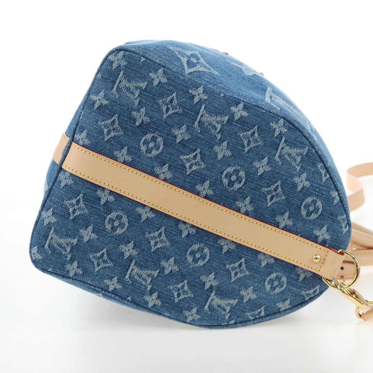 Louis Vuitton Keepall Bandouliere Limited Edition Monogram Watercolor Stripes Denim Blue Denim_Jeans Travel Bag Bag (Pre-Owned)