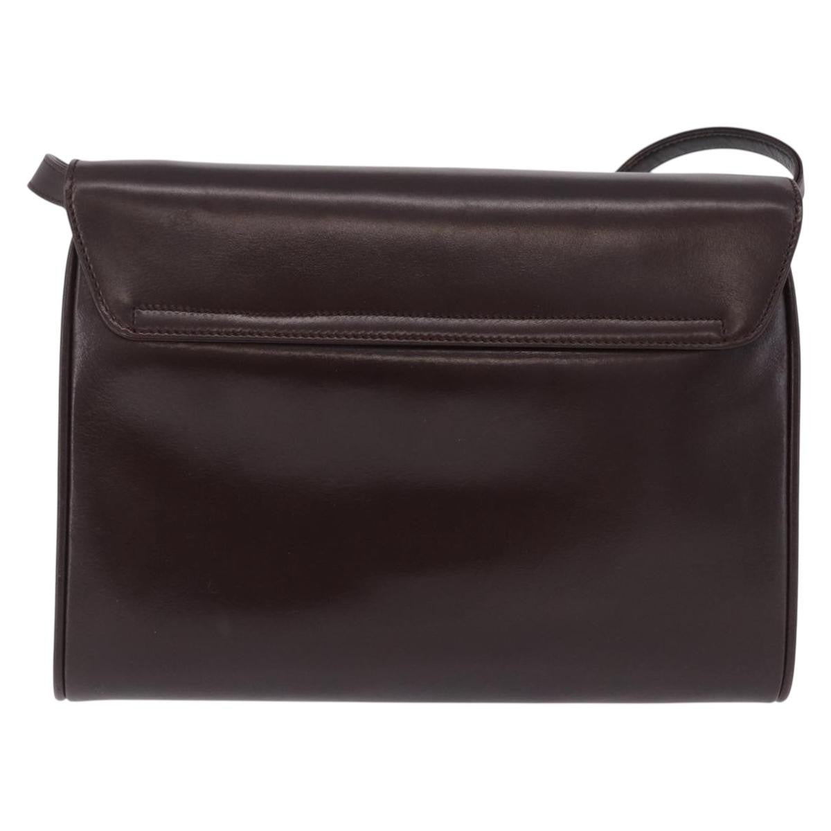 Gucci Vintage Leather Brown Leather Shoulder Bag Bag (Pre-Owned)