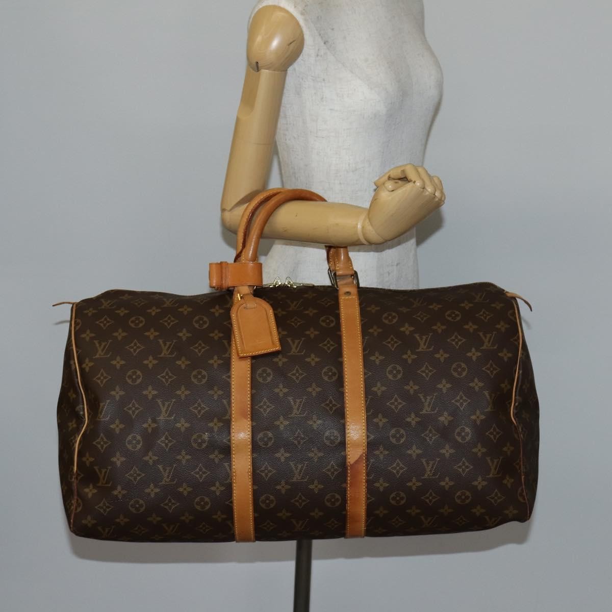 Louis Vuitton Keepall Monogram Canvas Brown Canvas Travel Bag Bag (Pre-Owned)