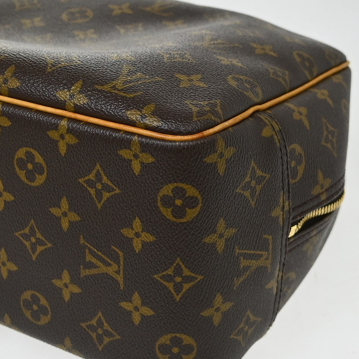 Louis Vuitton Deauville Monogram Brown Canvas Handbag (Pre-Owned)