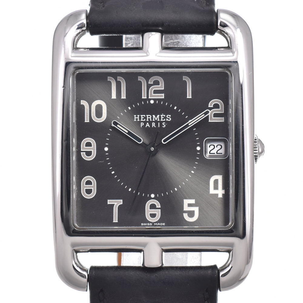 Hermes Cape Cod Quartz Stainless Steel And Leather Watch (Pre-Owned)